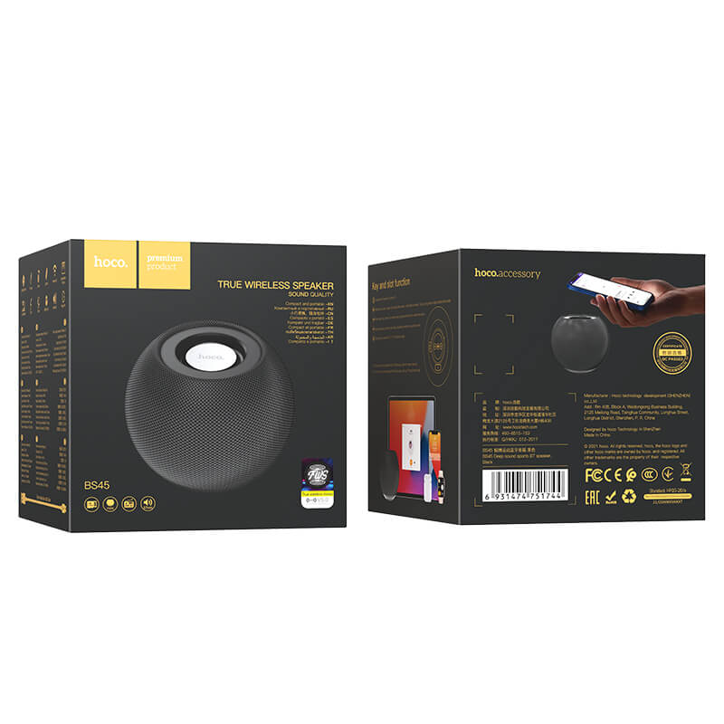 Акустика HOCO Deep sound sports BT speaker BS45 |BT5.0, TWS, FM, TF| blue Синий на картинке №2
