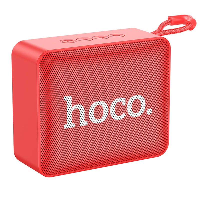 Акустика HOCO Gold brick sports BT speaker BS51 |BT5.1, TWS, USB/AUX/TF/FM, 4h| red (6931474780744) Красный на картинке №1