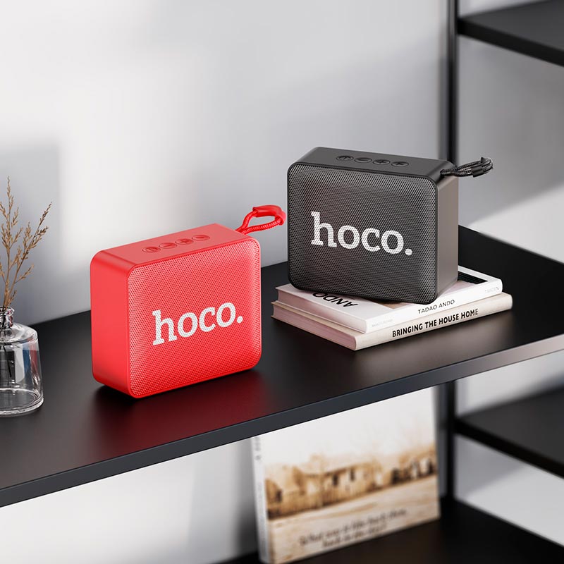 Акустика HOCO Gold brick sports BT speaker BS51 |BT5.1, TWS, USB/AUX/TF/FM, 4h| red (6931474780744) Красный на картинке №4
