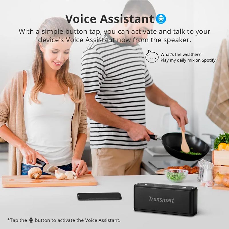 Акустика Tronsmart |BT5.0, AUX, 40W, TWS, NFC, DSP, 15h Max| black (Mega) Чорний на малюнкі №10