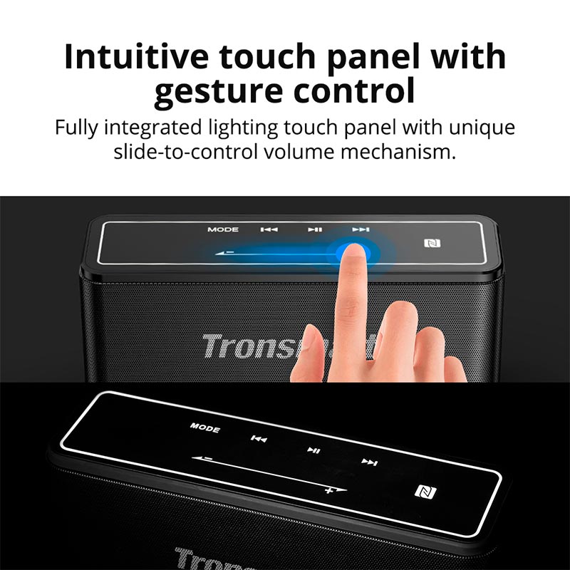 Акустика Tronsmart |BT5.0, AUX, 40W, TWS, NFC, DSP, 15h Max| black (Mega) Чорний на малюнкі №7