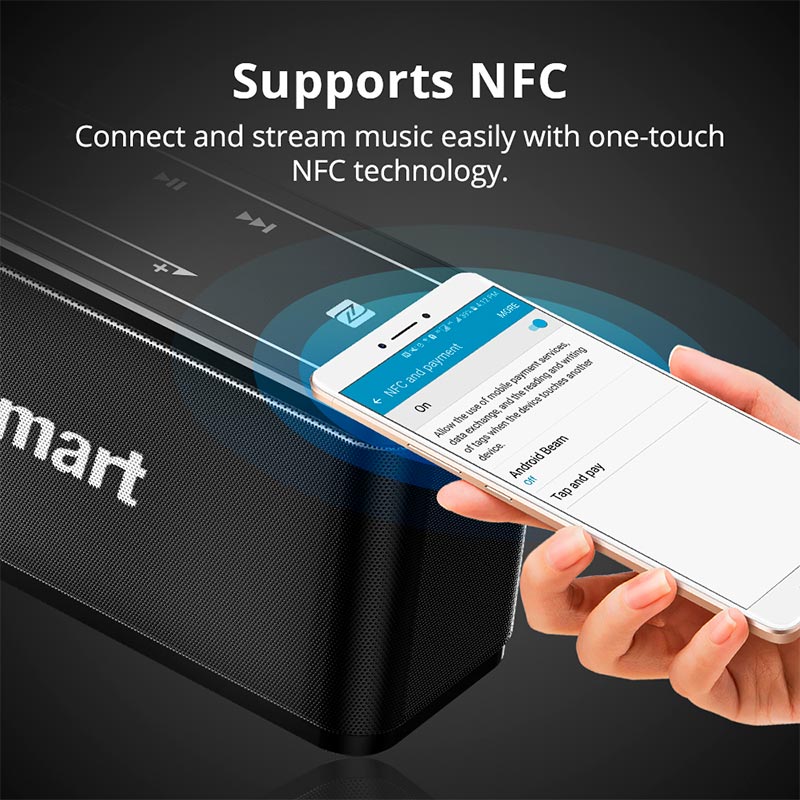 Акустика Tronsmart |BT5.0, AUX, 40W, TWS, NFC, DSP, 15h Max| black (Mega) Чорний на малюнкі №9