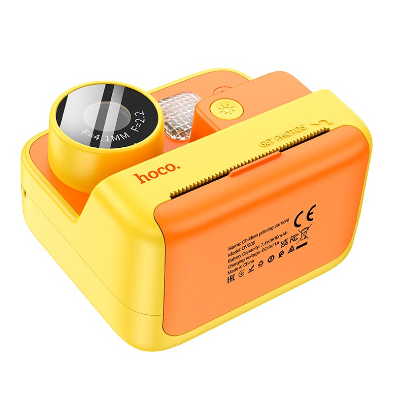 Детская цифровая фото-видео камера HOCO Dual lens children printing camera DV200 |2 ips screen| pink (6942007628419) Розовый на картинке №6