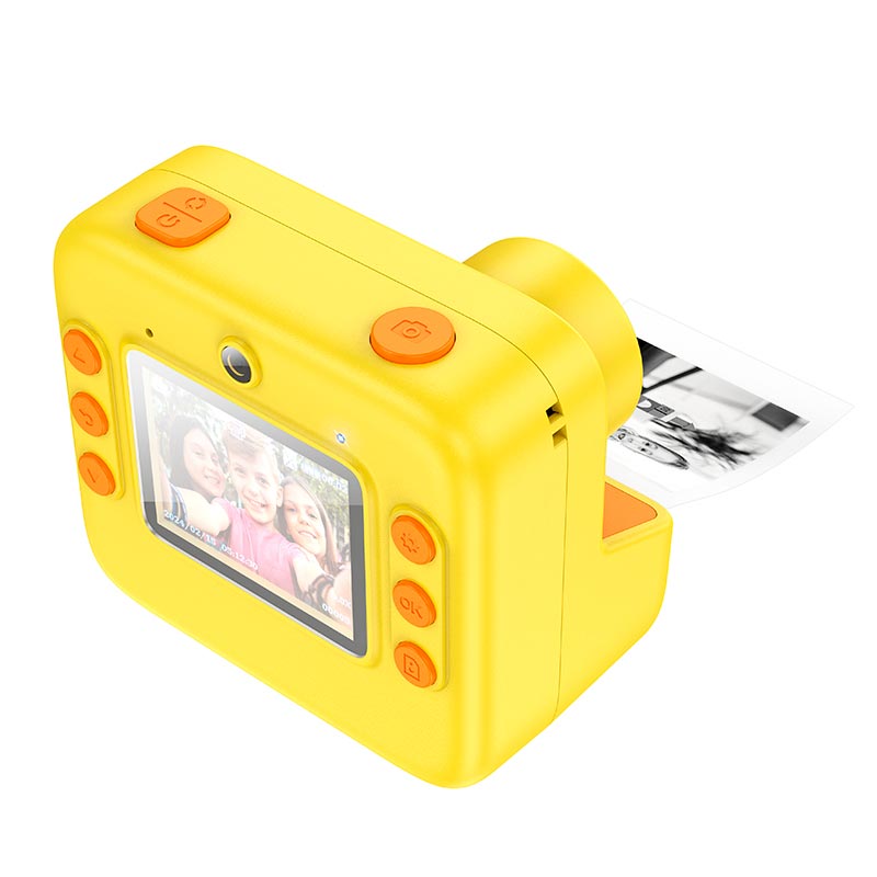 Детская цифровая фото-видео камера HOCO Dual lens children printing camera DV200 |2 ips screen| pink (6942007628419) Розовый на картинке №7