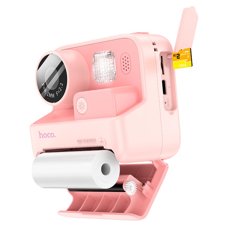 Детская цифровая фото-видео камера HOCO Dual lens children printing camera DV200 |2 ips screen| yellow (6942007628402) Желтый на картинке №11