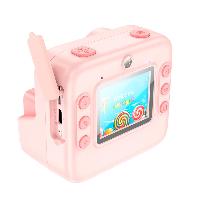 Детская цифровая фото-видео камера HOCO Dual lens children printing camera DV200 |2 ips screen| yellow (6942007628402) Желтый на картинке №8