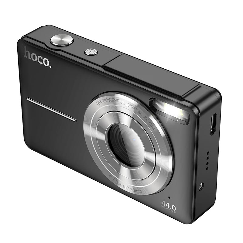 Фотокамера HOCO digital camera DV202 |44MP, 30fps/1920p, 2.4 IPS HD| black (6942007637626) Черный на картинке №7