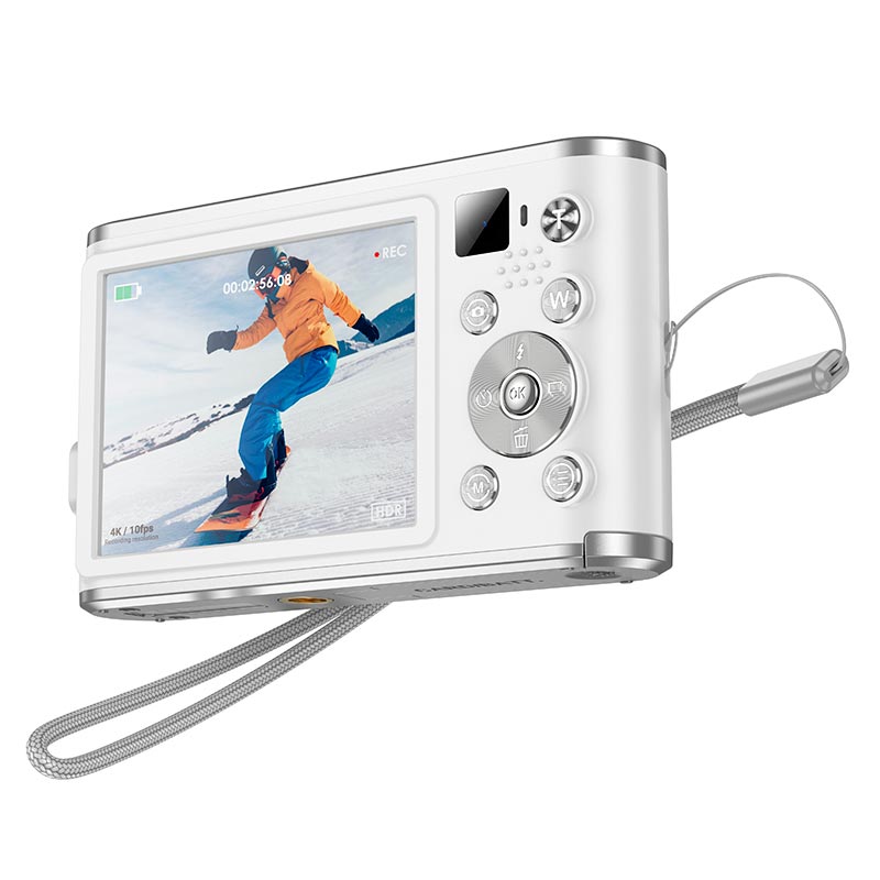 Фотокамера HOCO Dual-lens digital camera DV203 |48MP, 30fps/1920p, 2.8 IPS HD| black (6942007637640) Черный на картинке №3