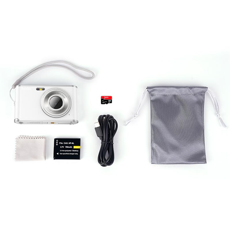 Фотокамера HOCO Dual-lens digital camera DV203 |48MP, 30fps/1920p, 2.8 IPS HD| black (6942007637640) Черный на картинке №7