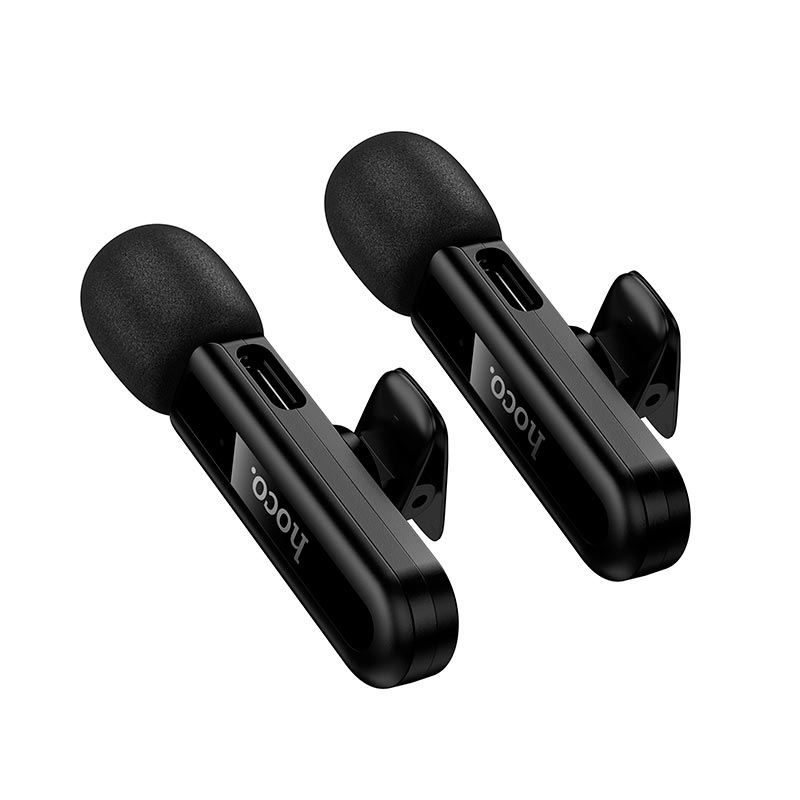 Микрофон HOCO Type-C/Lightning Fair wireless microphone L20A |2.4G, 5-15m, 3-4h| black (6942007655507) Черный на картинке №7