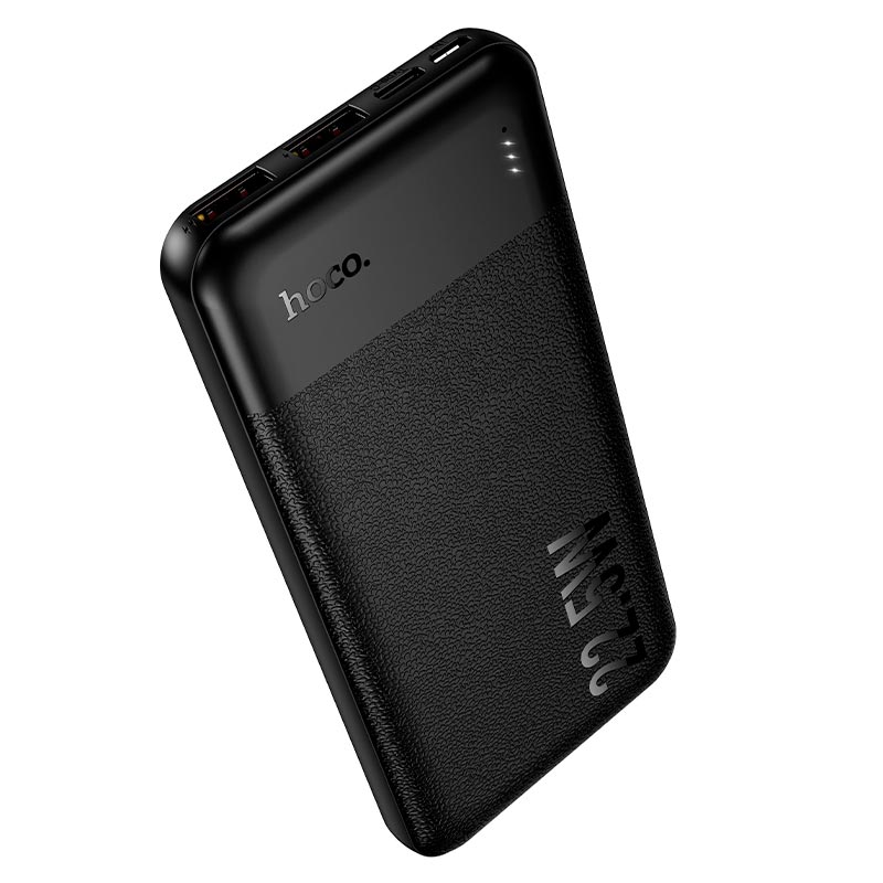 УМБ HOCO Essence PD fully compatible power bank J159 10000mAh |2USB/1Type-C, 22.5W/3A, PD/QC| black (6942007673570) Черный на картинке №4