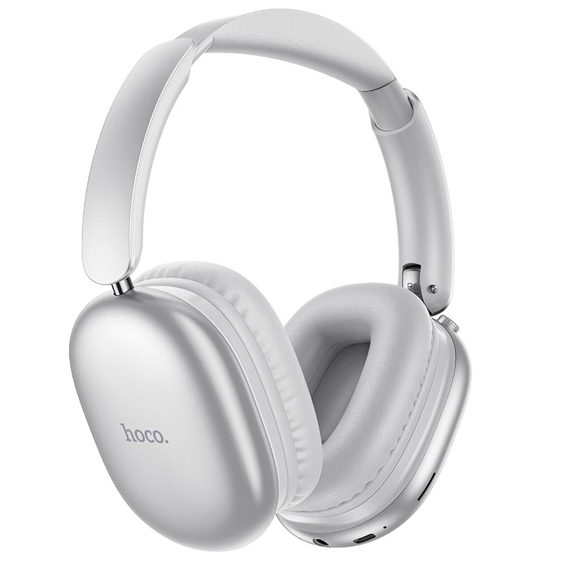 Наушники HOCO Graceful BT headphones W73 |BT6.0, TF/AUX, 45h, App| silver (6942007674874) Серебристый на картинке №1
