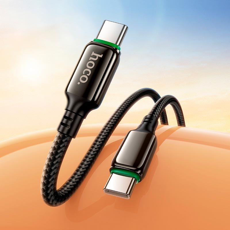 Кабель HOCO C to C Exceed charging data cable X127 |1m, 60W| black (6942007675611) Черный на картинке №3