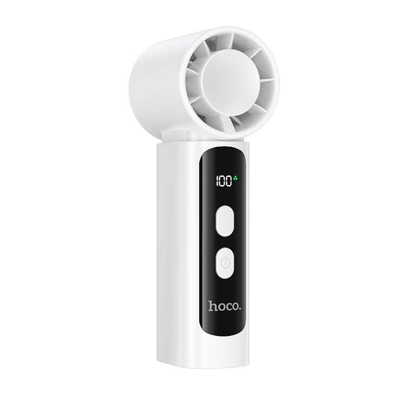 Вентилятор Hoco high speed handheld fan HX601 |100 Levels, 5h| white (6942007678490) Белый на картинке №2