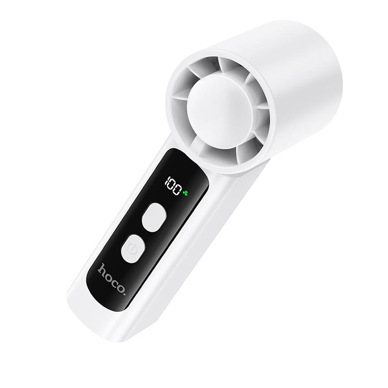Вентилятор Hoco high speed handheld fan HX601 |100 Levels, 5h| white (6942007678490) Белый на картинке №5