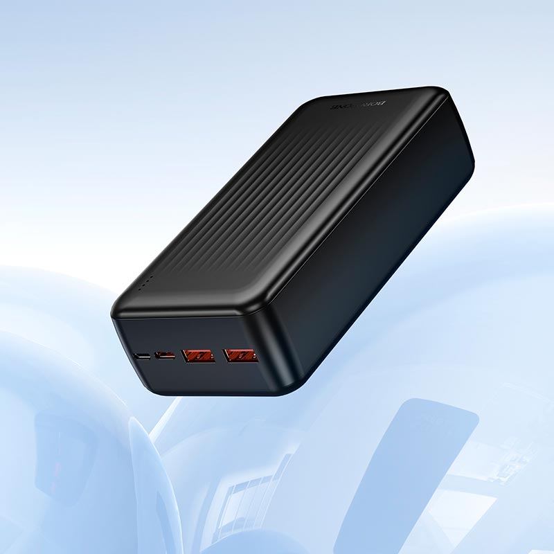 УМБ Borofone Clever PD fully compatible power bank BJ80B 30000mAh |2USB/Type-C, 22.5W/3A, PD/QC| black (6941991121630) Черный на картинке №5