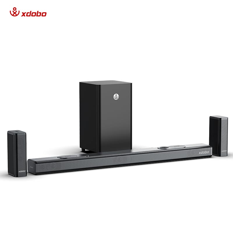 Акустика Xdobo (Soundbar support Dolby atmos) |BT5.3+EDR, 500W Peak, HDMI/Optical Fibre/ USB/ AUX/Coaxial| black (Pacific 1982) Черный на картинке №2