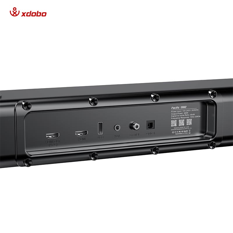 Акустика Xdobo (Soundbar support Dolby atmos) |BT5.3+EDR, 500W Peak, HDMI/Optical Fibre/ USB/ AUX/Coaxial| black (Pacific 1982) Черный на картинке №20
