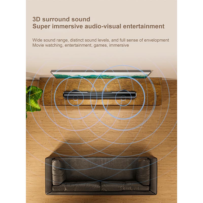 Акустика Xdobo Soundbar 1978II |BT5.3+EDR, 80W, HDMI/Optical/ USB/ AUX/Coaxial| black (Home 1978 ii(Soundbar)) Черный на картинке №12