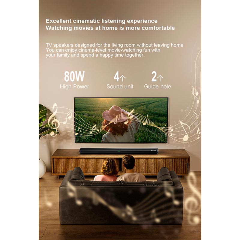 Акустика Xdobo Soundbar 1978II |BT5.3+EDR, 80W, HDMI/Optical/ USB/ AUX/Coaxial| black (Home 1978 ii(Soundbar)) Черный на картинке №21