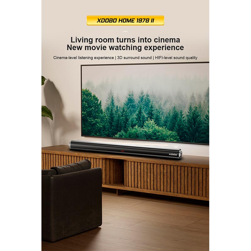 Акустика Xdobo Soundbar 1978II |BT5.3+EDR, 80W, HDMI/Optical/ USB/ AUX/Coaxial| black (Home 1978 ii(Soundbar)) Черный на картинке №9
