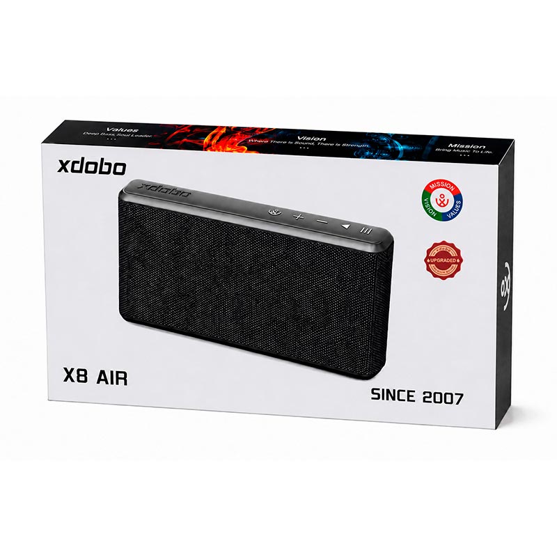 Акустика Xdobo IPX5 |BT5.3, 10W, AUX, 8h| black (X8 Air) Черный на картинке №3