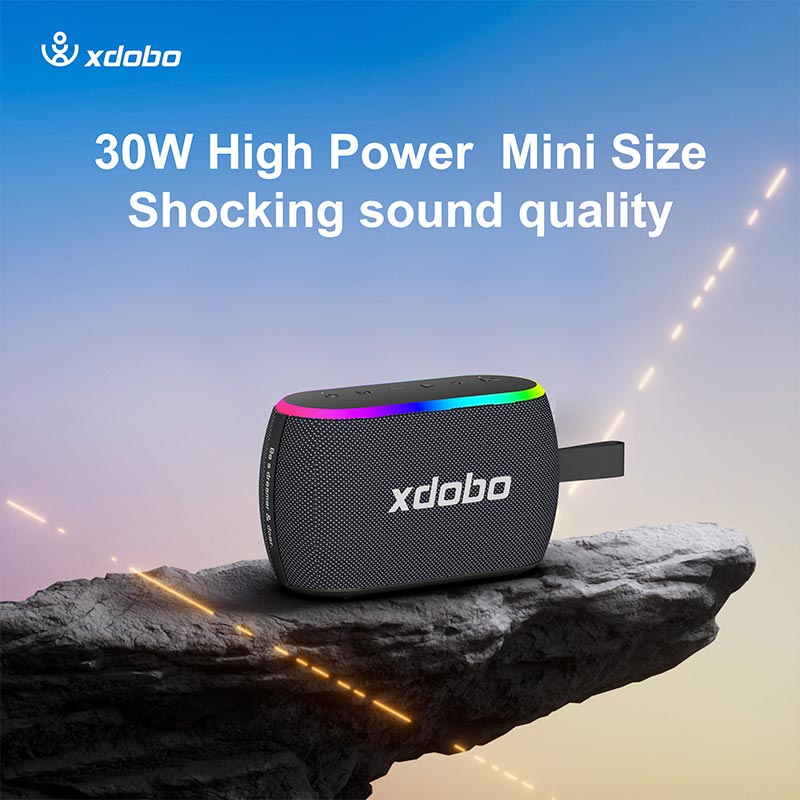 Акустика Xdobo IPX6 |BT5.3, 30W, USB/AUX/TF, 13h| black (X8 Mini II) Черный на картинке №10