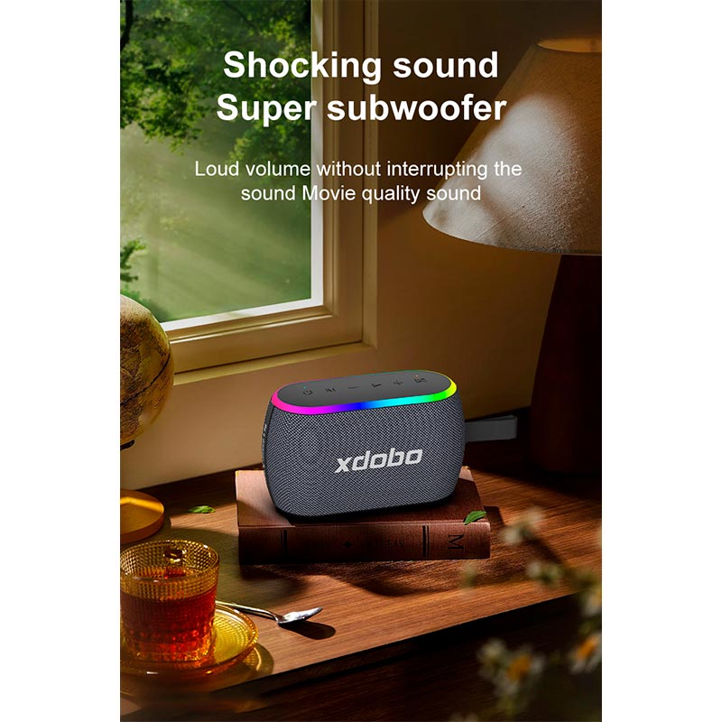 Акустика Xdobo IPX6 |BT5.3, 30W, USB/AUX/TF, 13h| black (X8 Mini II) Черный на картинке №13