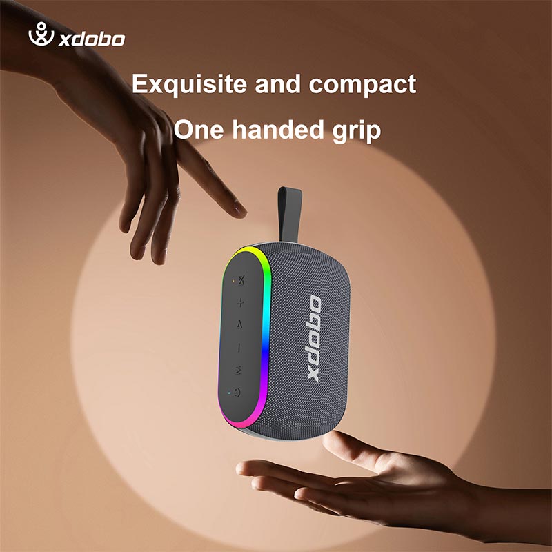 Акустика Xdobo IPX6 |BT5.3, 30W, USB/AUX/TF, 13h| black (X8 Mini II) Черный на картинке №9