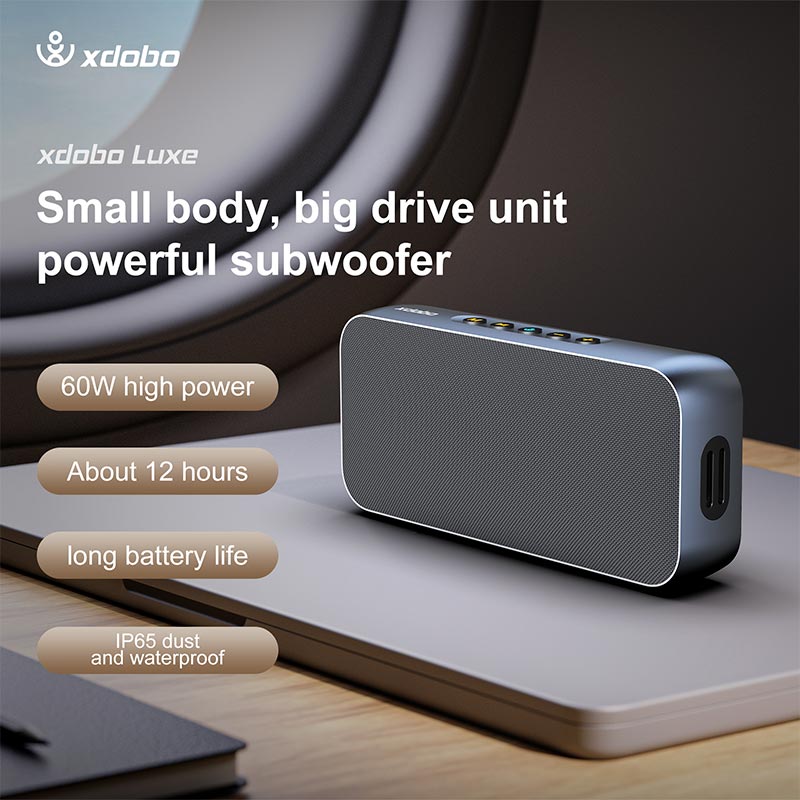 Акустика Xdobo IPX5 |BT5.3, 60W, AUX/TF, 8h| black (Luxe) Черный на картинке №15