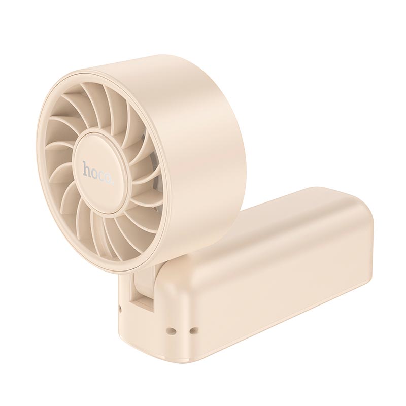 Вентилятор HOCO transparent foldable fan HX602 |2-6.5h, 100 Levels, 60dB| beige (6942007678506) Бежевый на картинке №9