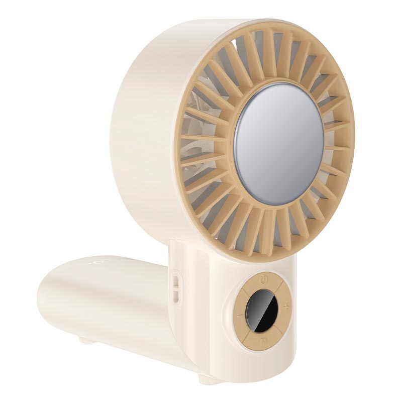 Вентилятор HOCO Ice pack series lightweight foldable fan HX605 |1.5-11h, 100 Levels, 45dB| beige (6942007678544) Бежевый на картинке №10