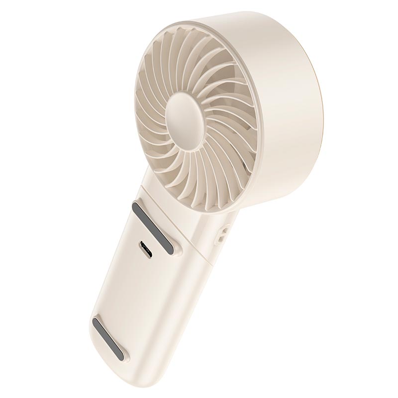 Вентилятор HOCO Ice pack series lightweight foldable fan HX605 |1.5-11h, 100 Levels, 45dB| beige (6942007678544) Бежевый на картинке №9