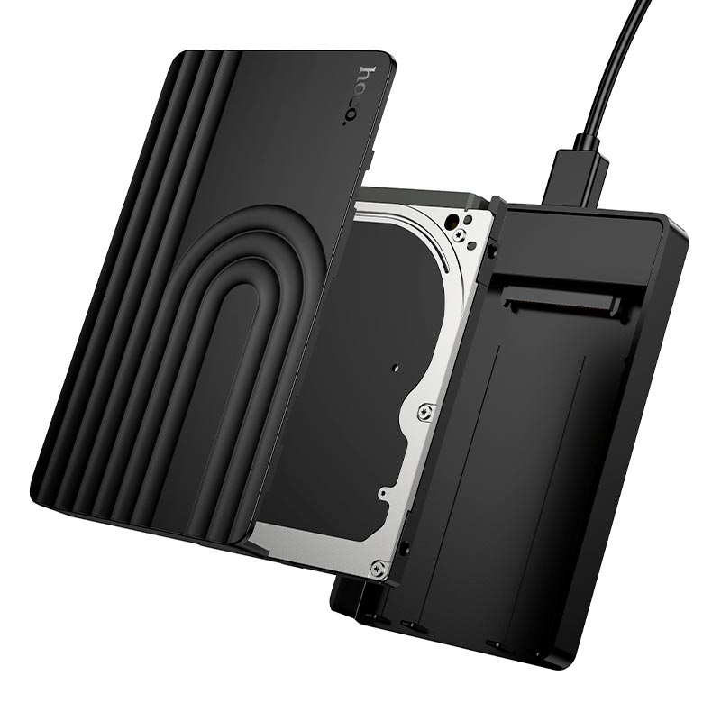 Карман для 2.5 SATA USB 3.0 HOCO hard drive enclosure HB55 |6TB Max| black (6942007680813) Черный на картинке №4