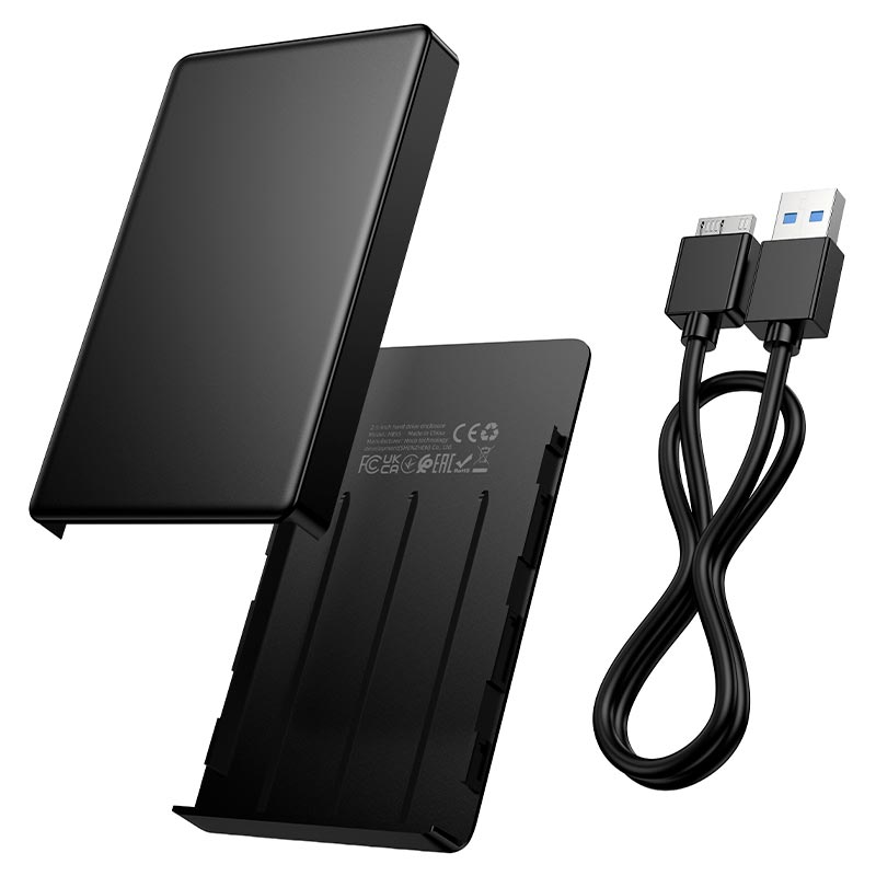 Карман для 2.5 SATA USB 3.0 HOCO hard drive enclosure HB55 |6TB Max| black (6942007680813) Черный на картинке №5