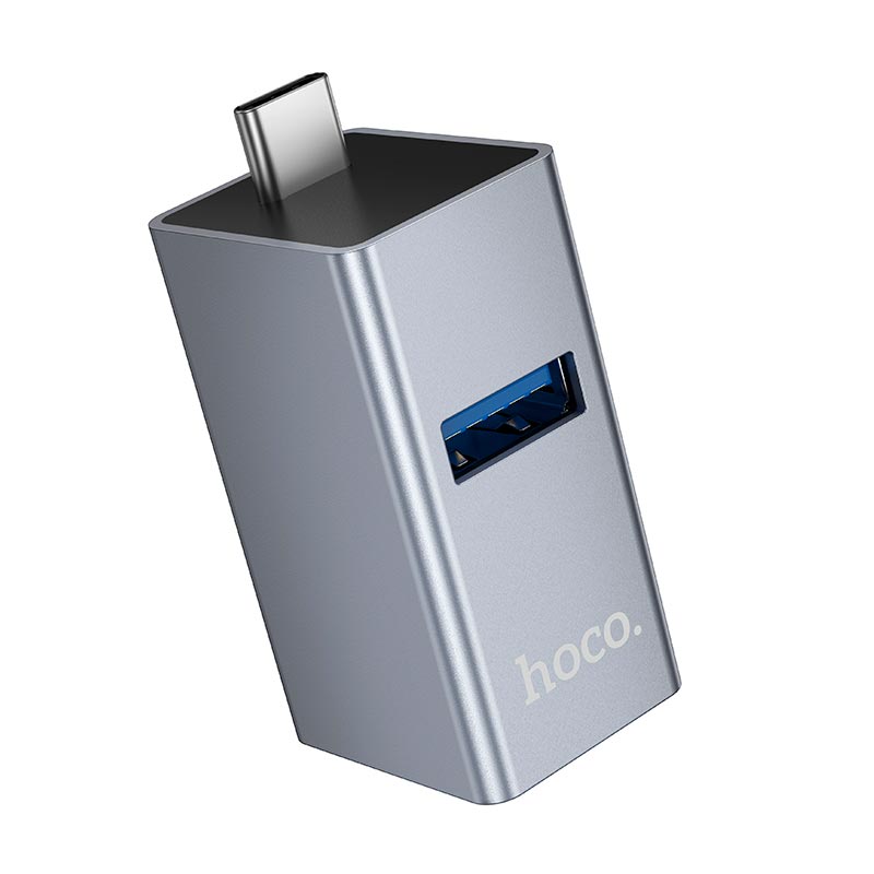 Перехідник HOCO 3-in-1 converter HB54A (Type-C to USB2.0*2+USB3.0) grey (6942007680806) Сірий на малюнкі №6