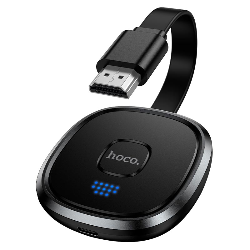 Переходник HOCO HD wireless projector UA45 |1080p, 60Hz, 2.4G/5G| black (6942007675154) Черный на картинке №1