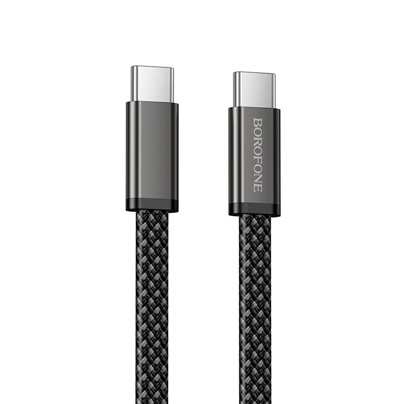 Кабель BOROFONE C to C Peace charging data cable BX124 |1m, 60W/3A| black (6941991127731) Чорний на малюнкі №2