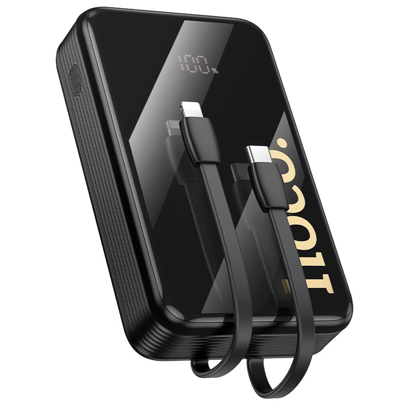 УМБ HOCO Graceful PD power bank with two cables Q37A 20000mAh |1USB/1Type-C, 22.5W/3A, PD/QC| black (6942007644921) Черный на картинке №8
