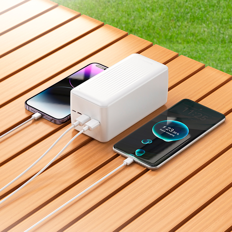 УМБ BOROFONE Clever PD fully compatible power bank BJ80C 50000mAh |2USB/1Type-C, 22.5W/3A, PD/QC| black (6941991121654) Черный на картинке №3