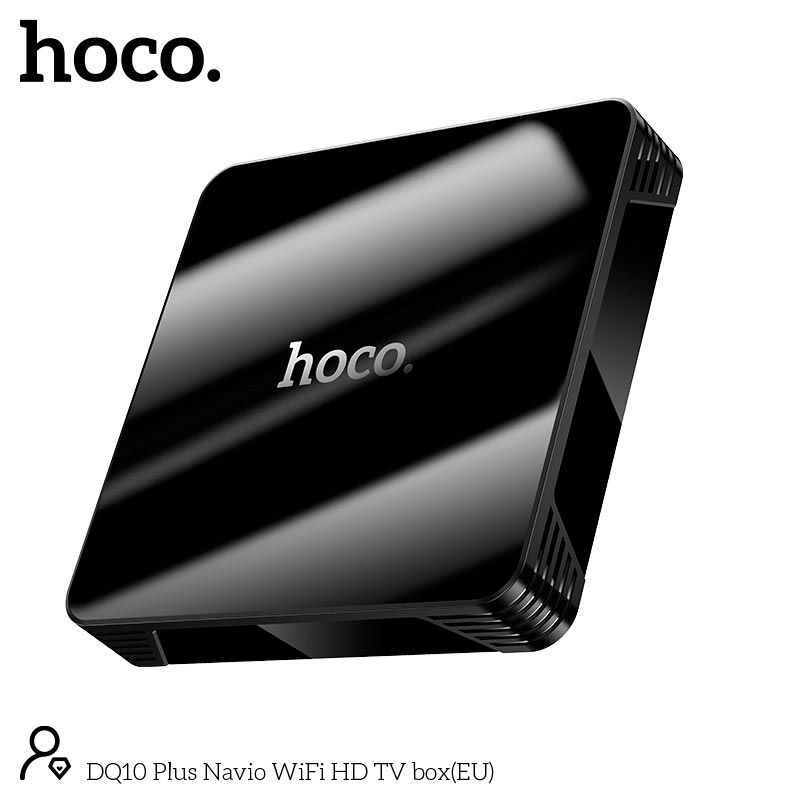 Android TV приставка HOCO Navio WiFi HD TV box DQ10 Plus |4GB+32GB,CortexTM-A53, WiFi 2.4g/5g, 4K/60FPS| black (6942007648363) Черный на картинке №3