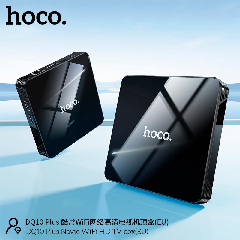 Android TV приставка HOCO Navio WiFi HD TV box DQ10 Plus |4GB+32GB,CortexTM-A53, WiFi 2.4g/5g, 4K/60FPS| black (6942007648363) Черный на картинке №7