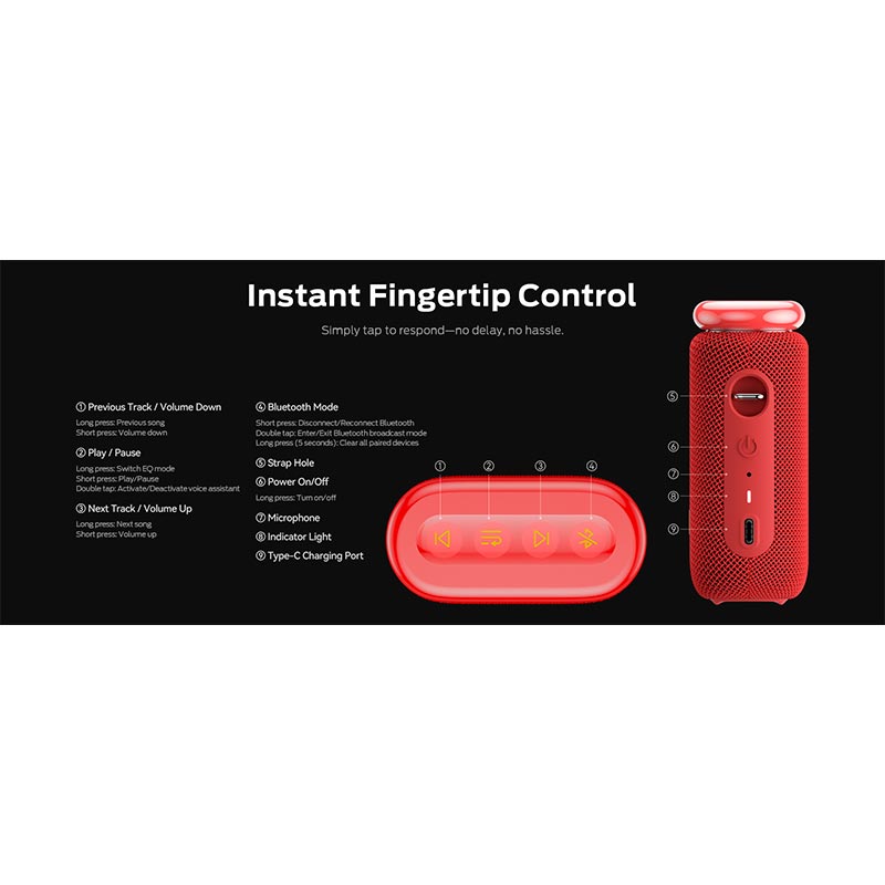 Акустика Monster Blaster Pebble D139 (MS62131) IPX5 |BT5.4, 6/12W| blue (129837-08) Синий на картинке №15