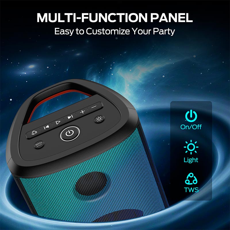 Акустика Monster Sparkle M172 (MS22119) IPX5 |BT5.3, 40/80W, USB/AUX/TF, 3-18h| black (129801-02) Черный на картинке №10