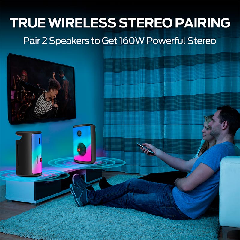 Акустика Monster Sparkle M172 (MS22119) IPX5 |BT5.3, 40/80W, USB/AUX/TF, 3-18h| black (129801-02) Черный на картинке №6