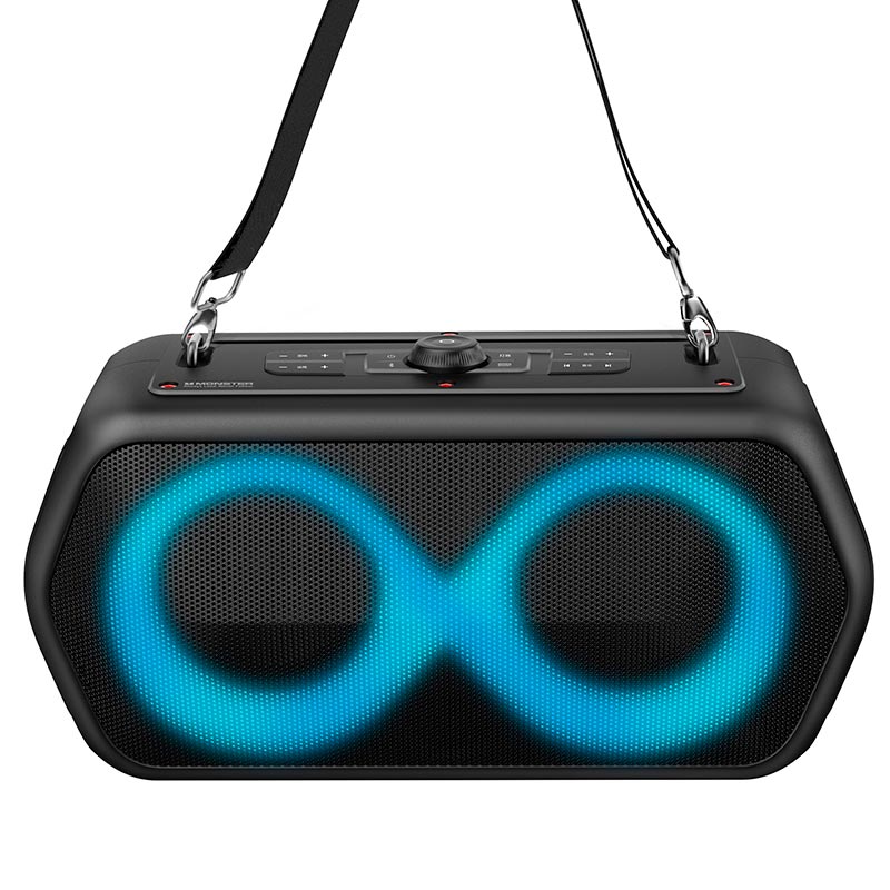 Акустика Monster Musicbox Go (with 2 microphones) M176 (MS22132) IPX5 |BT5.3, 80W, USB/AUX/TF, 2.5-4.5h| black (129796-05) Черный на картинке №4