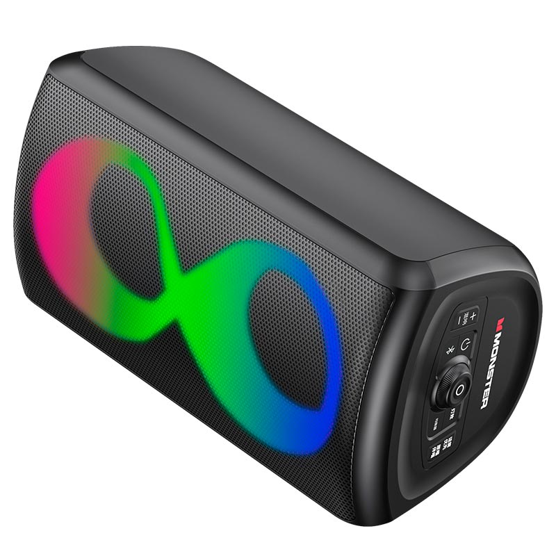Акустика-караоке Monster Cycle (with 2 microphones) M175 (MS22138) |BT5.3, 80/160W, USB/AUX/TF, 4-8h| black (129795-02) Черный на картинке №4