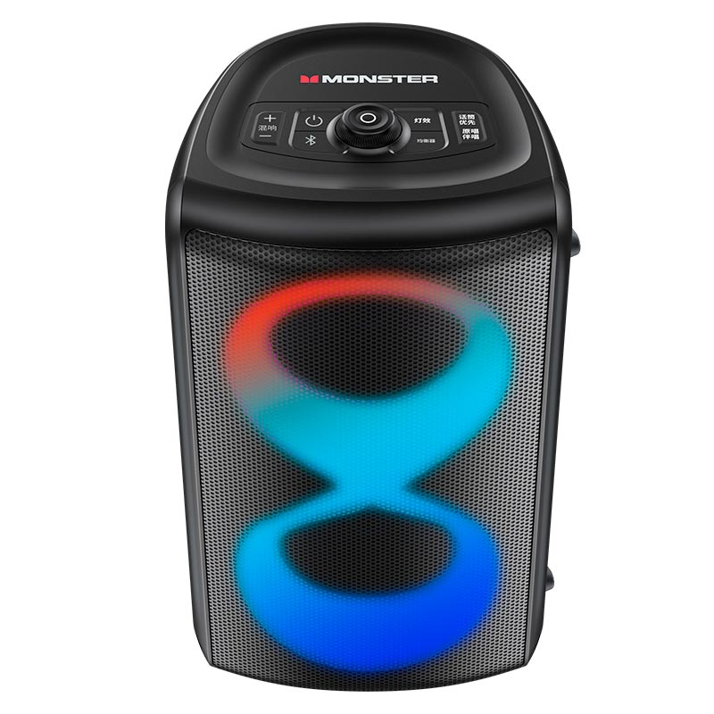 Акустика-караоке Monster Cycle (with 2 microphones) M175 (MS22138) |BT5.3, 80/160W, USB/AUX/TF, 4-8h| black (129795-02) Черный на картинке №5