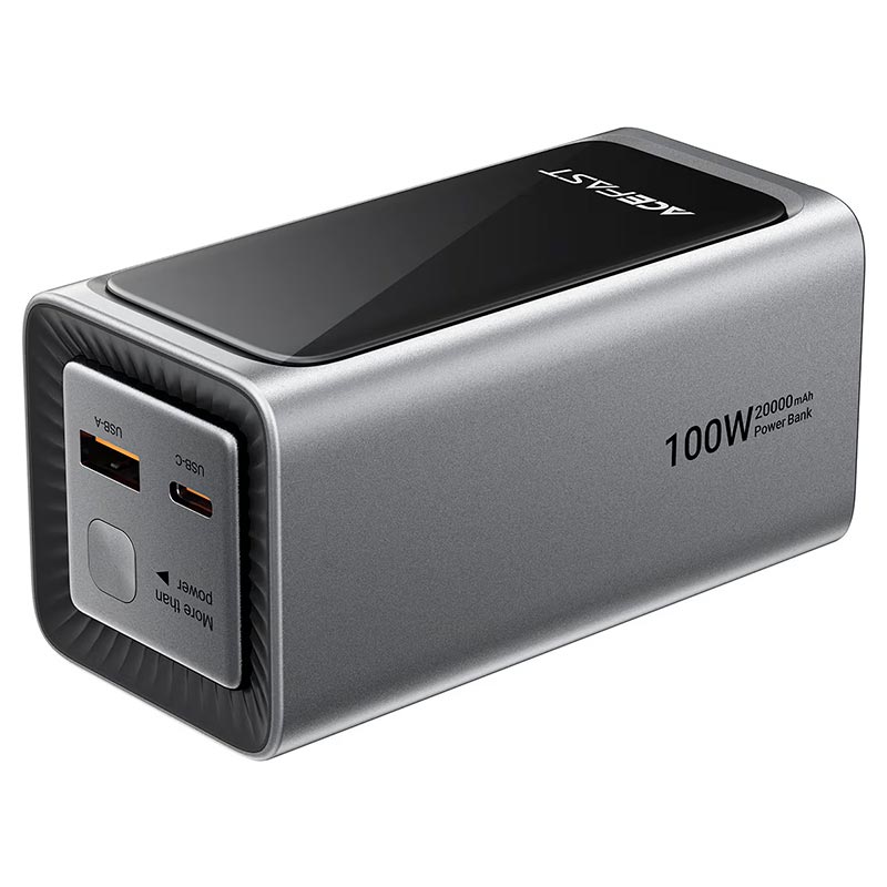 УМБ AceFast fast charging power bank with cable and TFT display M33 20000mAh |1USB/1Type-C, PD/QC, 100W/3A| black (6974316286363) Черный на картинке №5