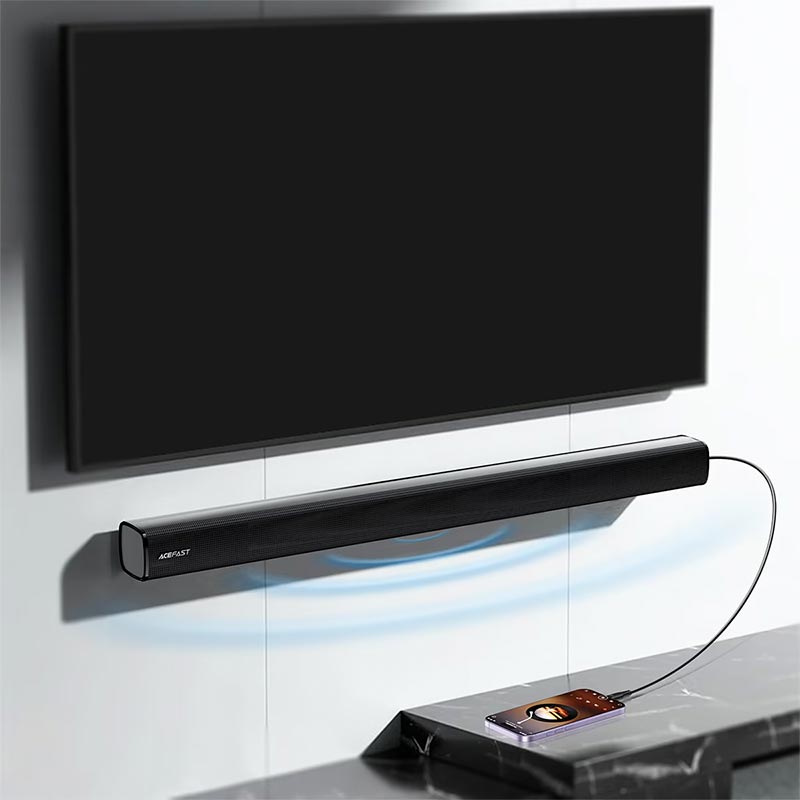Акустика ACEFAST K6 Pro 2.1 channel sound system |BT5.4, 200W, USB/AUX/TV ARC| black (6974316286592) Черный на картинке №4